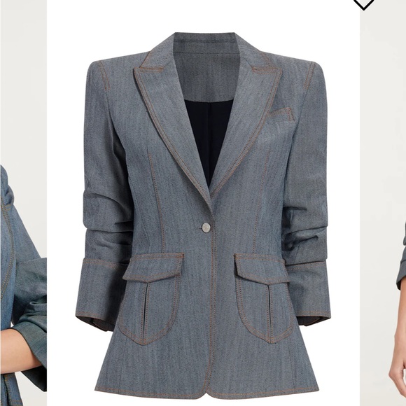 Cinq à Sept Louisa Denim Blazer - Picture 6 of 8